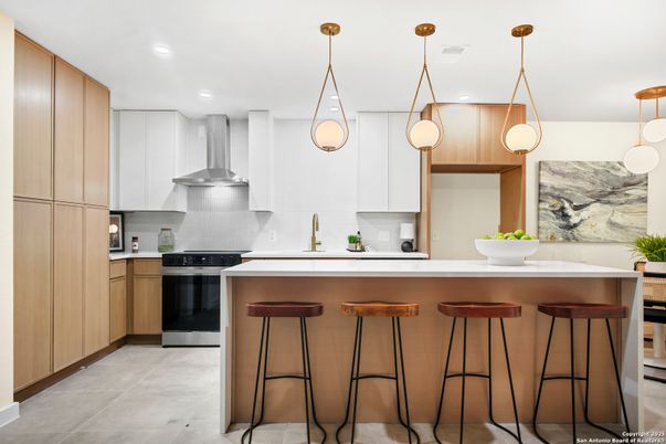 Interior, Kitchen, Pendant Lights, Recessed Lighting, Stainless Steel Appliances