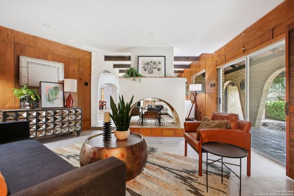 Fireplace, Interior, Living room, Wooden Walls