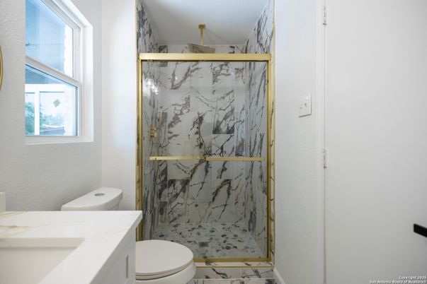 Bathroom, Glass Shower, Interior, Marble, Marble Walls