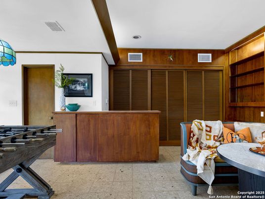 Interior, Kitchen, Recessed Lighting, Wooden Beams