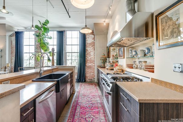 Interior, Kitchen, Pendant Lights, Stainless Steel Appliances