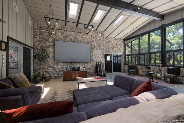 Interior, Living room, Stone Walls