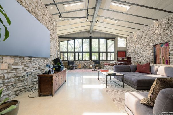 Interior, Living room, Stone Walls