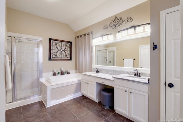Bathroom, Dual Sink Vanities, Glass Shower, Interior