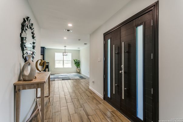 Chandelier, Interior, Recessed Lighting, Wood Texture Flooring