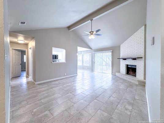 Empty room, Fireplace, Interior