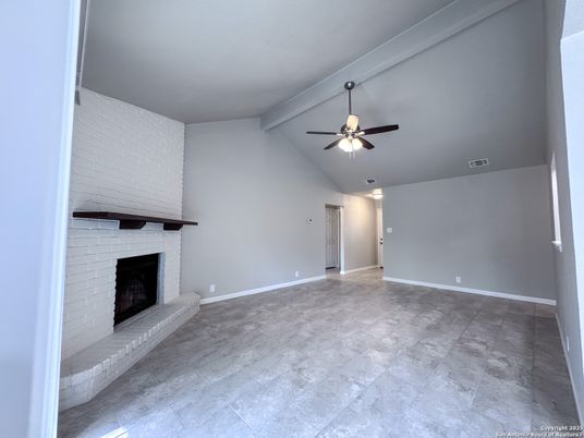 Empty room, Fireplace, Interior