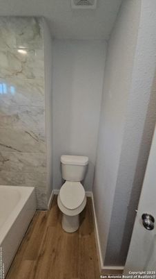 Bathroom, Interior, Marble Walls, Wood Texture Flooring