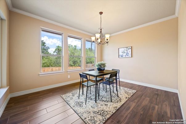 Chandelier, Dining room, Interior, Wood Texture Flooring