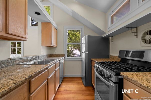 Interior, Kitchen, Wood Texture Flooring