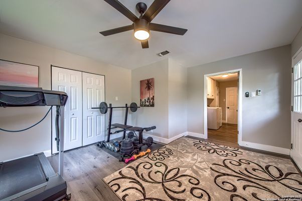 Fitness Equipment, Interior, Wood Texture Flooring