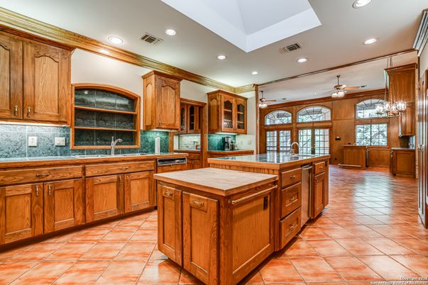 Interior, Kitchen, Recessed Lighting, Tile Countertops