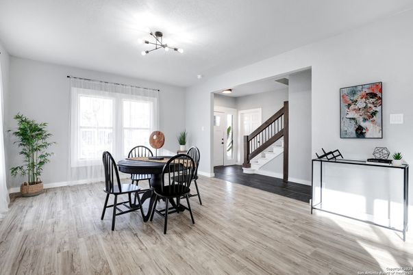 Dining room, Interior, Wood Texture Flooring