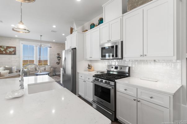 Interior, Kitchen, Pendant Lights, Recessed Lighting, Stainless Steel Appliances