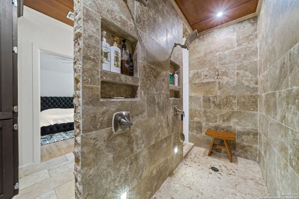 Bathroom, Bedroom, Interior, Stone Walls, Wood Texture Flooring