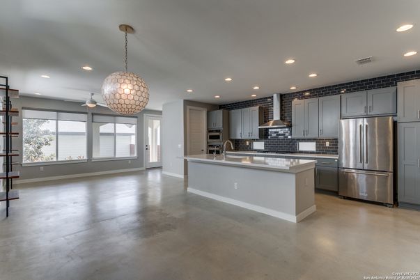 Interior, Kitchen, Pendant Lights, Recessed Lighting, Stainless Steel Appliances