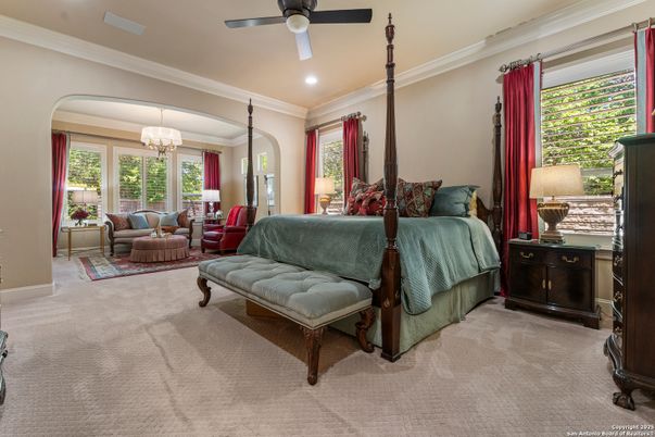 Bedroom, Chandelier, Interior, Recessed Lighting