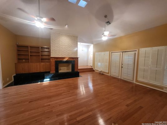 Empty room, Fireplace, Interior, Wood Texture Flooring