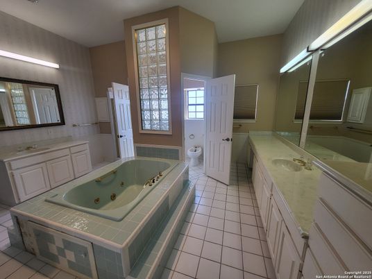 Bathroom, Dual Sink Vanities, Interior, Tile Countertops