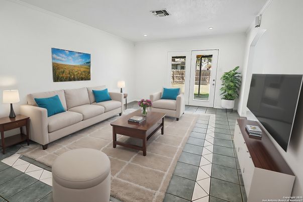 Interior, Living room, Recessed Lighting