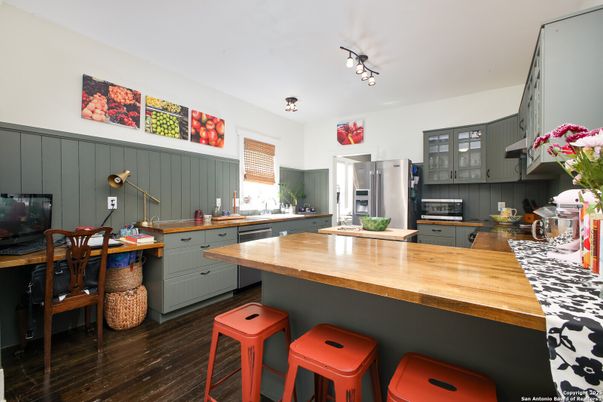 Interior, Kitchen, Wood Texture Flooring