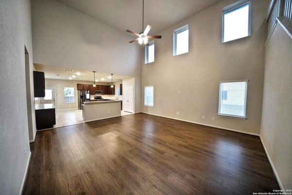 Interior, Kitchen, Pendant Lights, Wood Texture Flooring