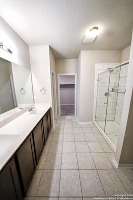 Bathroom, Dual Sink Vanities, Glass Shower, Interior