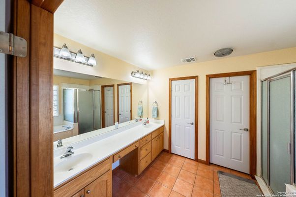 Bathroom, Dual Sink Vanities, Glass Shower, Interior