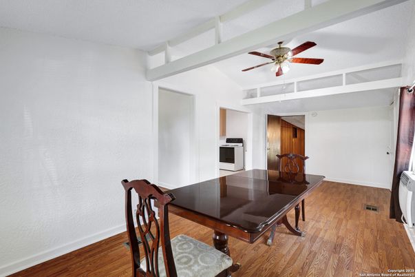 Dining room, Interior, Wood Texture Flooring
