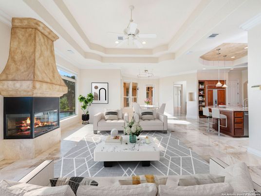 Fireplace, Interior, Kitchen, Living room, Pendant Lights, Recessed Lighting