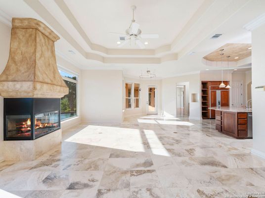 Fireplace, Interior, Kitchen, Pendant Lights, Recessed Lighting