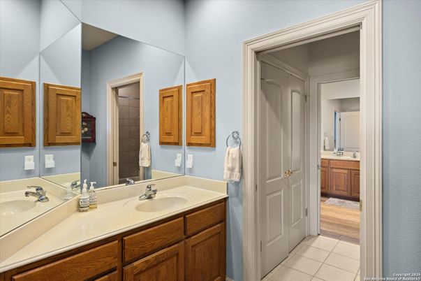 Bathroom, Dual Sink Vanities, Interior, Wood Texture Flooring