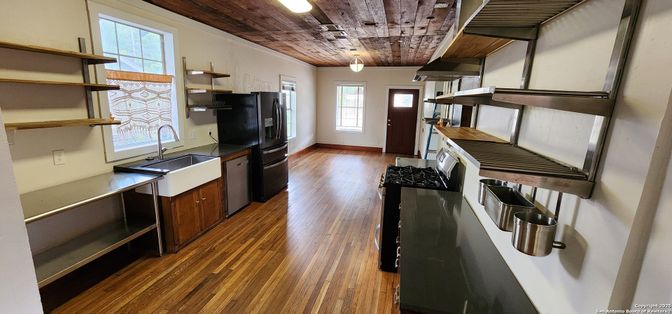 Interior, Kitchen, Wood Texture Flooring