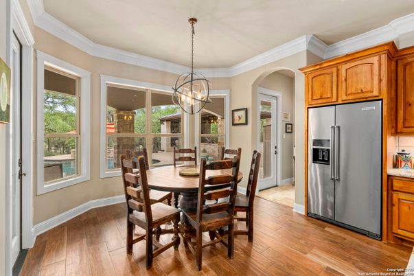 Chandelier, Dining room, Interior, Kitchen, Pendant Lights, Wood Texture Flooring