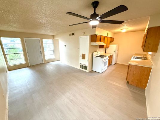 Empty room, Interior, Kitchen, Wood Texture Flooring