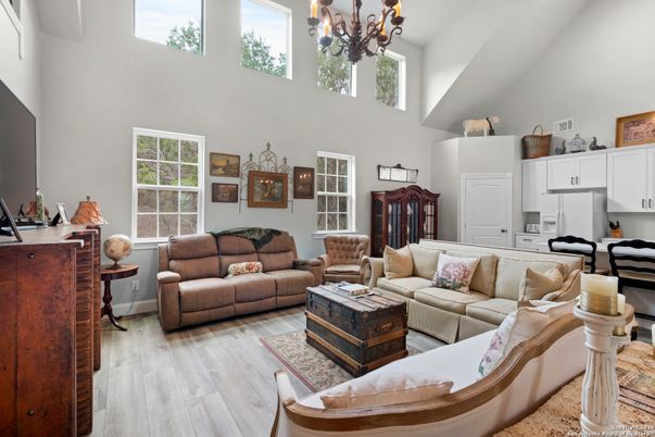 Chandelier, Interior, Living room, Wood Texture Flooring