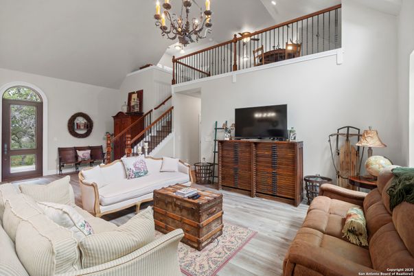 Chandelier, Interior, Living room, Wood Texture Flooring