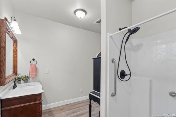 Bathroom, Interior, Wood Texture Flooring
