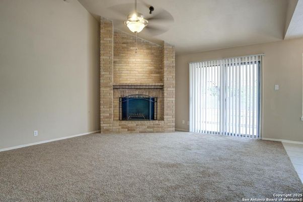Empty room, Fireplace, Interior, Stone Walls