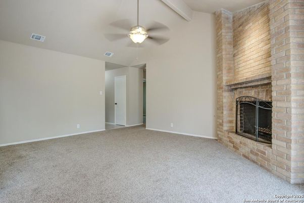 Empty room, Fireplace, Interior, Stone Walls