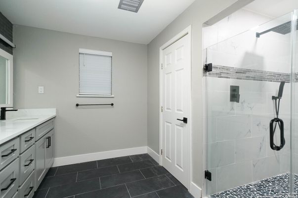 Bathroom, Glass Shower, Interior, Marble Walls