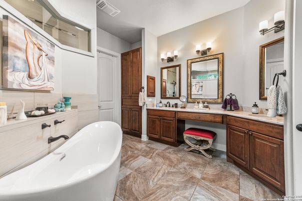 Bathroom, Dual Sink Vanities, Free Standing Baths, Interior