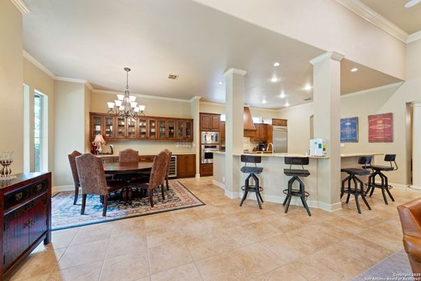 Chandelier, Dining room, Interior, Kitchen, Recessed Lighting