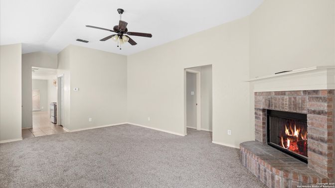 Empty room, Fireplace, Interior
