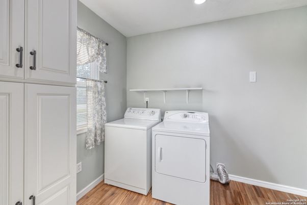 Interior, Recessed Lighting, Utility Closets, Washer, Wood Texture Flooring