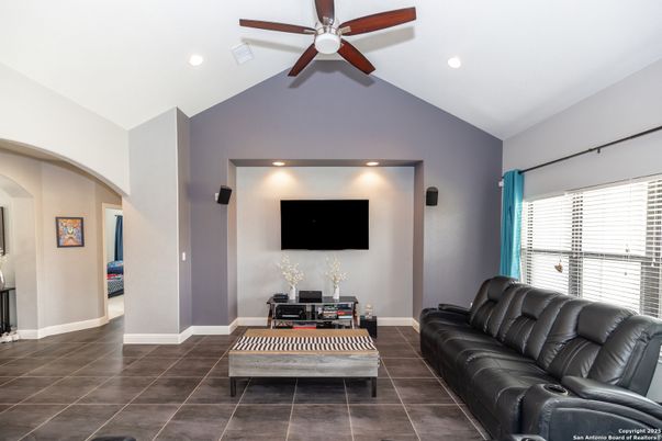 Interior, Living room, Recessed Lighting