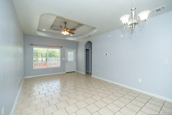 Chandelier, Empty room, Interior, Recessed Lighting