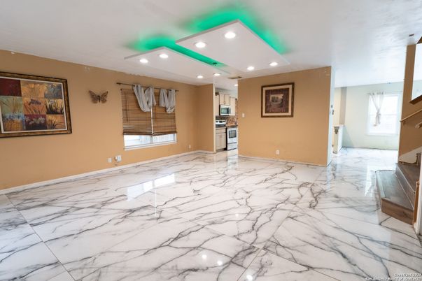 Interior, Kitchen, Marble, Recessed Lighting