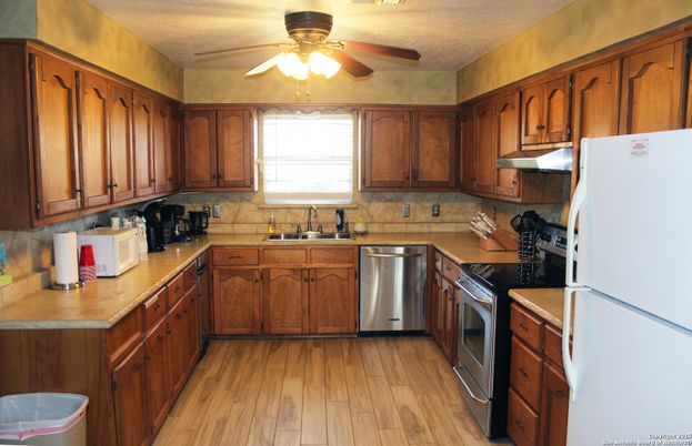 Interior, Kitchen, Wood Texture Flooring