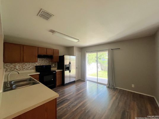 Interior, Kitchen, Wood Texture Flooring